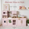 image:imageBest Choice Products Play Kitchen for Kids amp Toddlers Wooden Kitchen Playset wEspresso Machine Pretend Toy Kitchen Set wIce Maker Storage Island amp Accessories Scalloped Design  Cream CottagePink