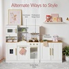 image:imageBest Choice Products Play Kitchen for Kids amp Toddlers Wooden Kitchen Playset wEspresso Machine Pretend Toy Kitchen Set wIce Maker Storage Island amp Accessories Scalloped Design  Cream CottageWhite