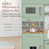 image:imageBest Choice Products Play Kitchen for Kids amp Toddlers Wooden Kitchen Playset wEspresso Machine Pretend Toy Kitchen Set wIce Maker Storage Island amp Accessories Scalloped Design  Cream CottageSage