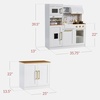 image:imageBest Choice Products Play Kitchen for Kids amp Toddlers Wooden Kitchen Playset wEspresso Machine Pretend Toy Kitchen Set wIce Maker Storage Island amp Accessories Scalloped Design  Cream CottageWhite