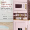 image:imageBest Choice Products Play Kitchen for Kids amp Toddlers Wooden Kitchen Playset wEspresso Machine Pretend Toy Kitchen Set wIce Maker Storage Island amp Accessories Scalloped Design  Cream CottagePink