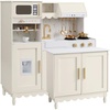 image:imageBest Choice Products Play Kitchen for Kids amp Toddlers Wooden Kitchen Playset wEspresso Machine Pretend Toy Kitchen Set wIce Maker Storage Island amp Accessories Scalloped Design  Cream CottageCream Cottage